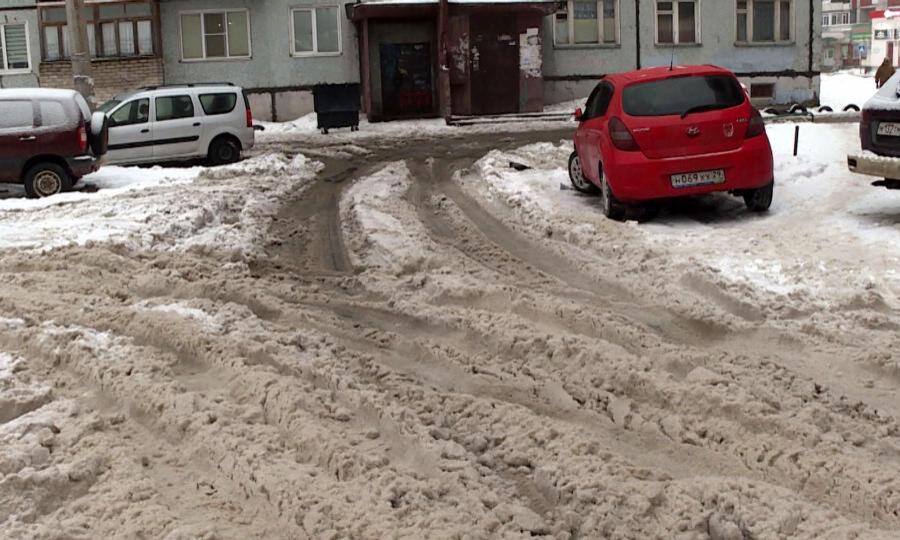 Архангельск тонет в снежной каше