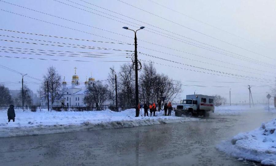 Крупная авария на сетях водовода в Северодвинске