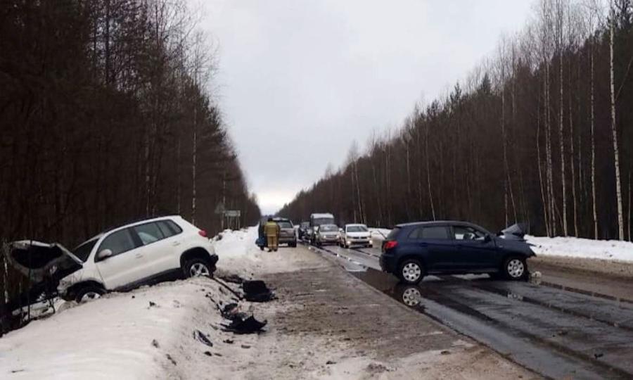 Серьезное ДТП произошло сегодня утром на трассе Котлас - Коряжма - Ильинско-Подомское