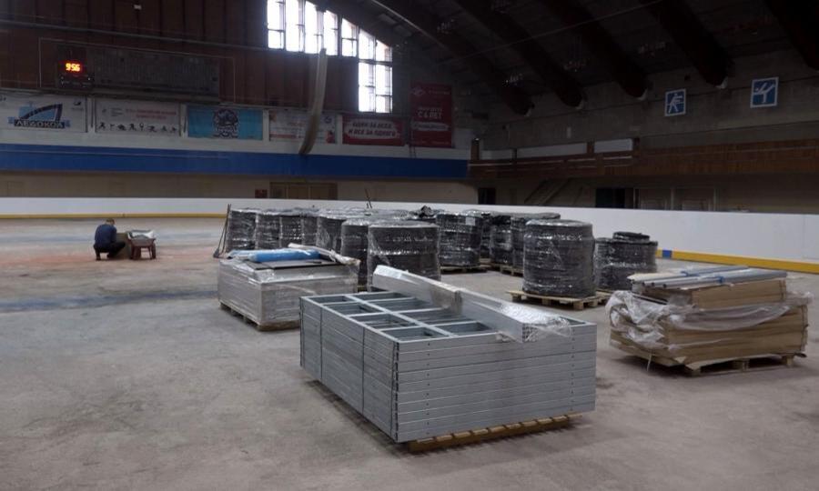 В Архангельском Дворце Спорта профсоюзов идёт масштабная реконструкция ледовой арены