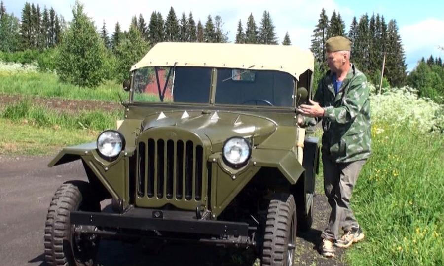 В Холмогорском районе местный умелец восстановил армейский автомобиль ГАЗ-67, которому уже более 70 лет